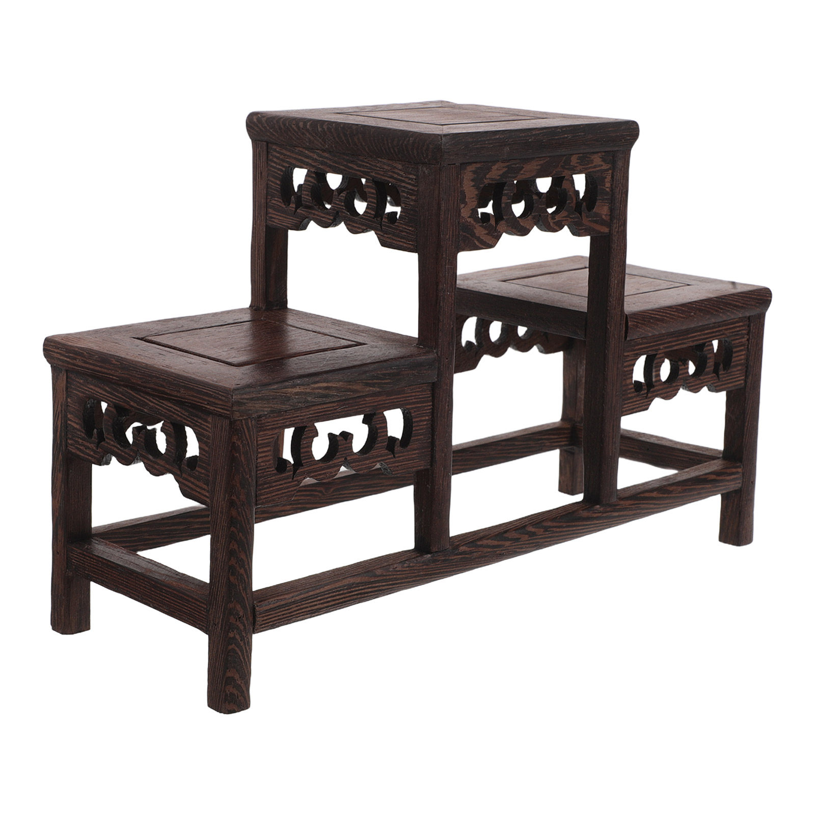 Vintage And Collectible Items - Natural Wood 3 Tier Display Shelf