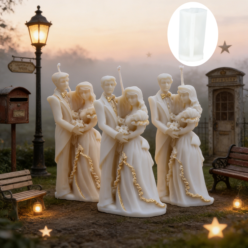 Vintage Things Collection - Bride and Groom Silicone Mold Vintage