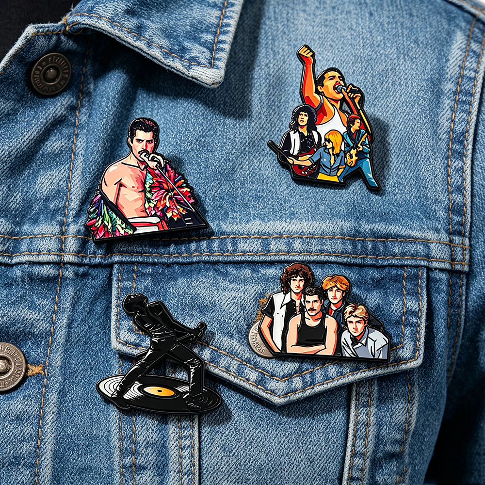 Vintage Items - 4pcs Classic Rock Band Enamel Pins