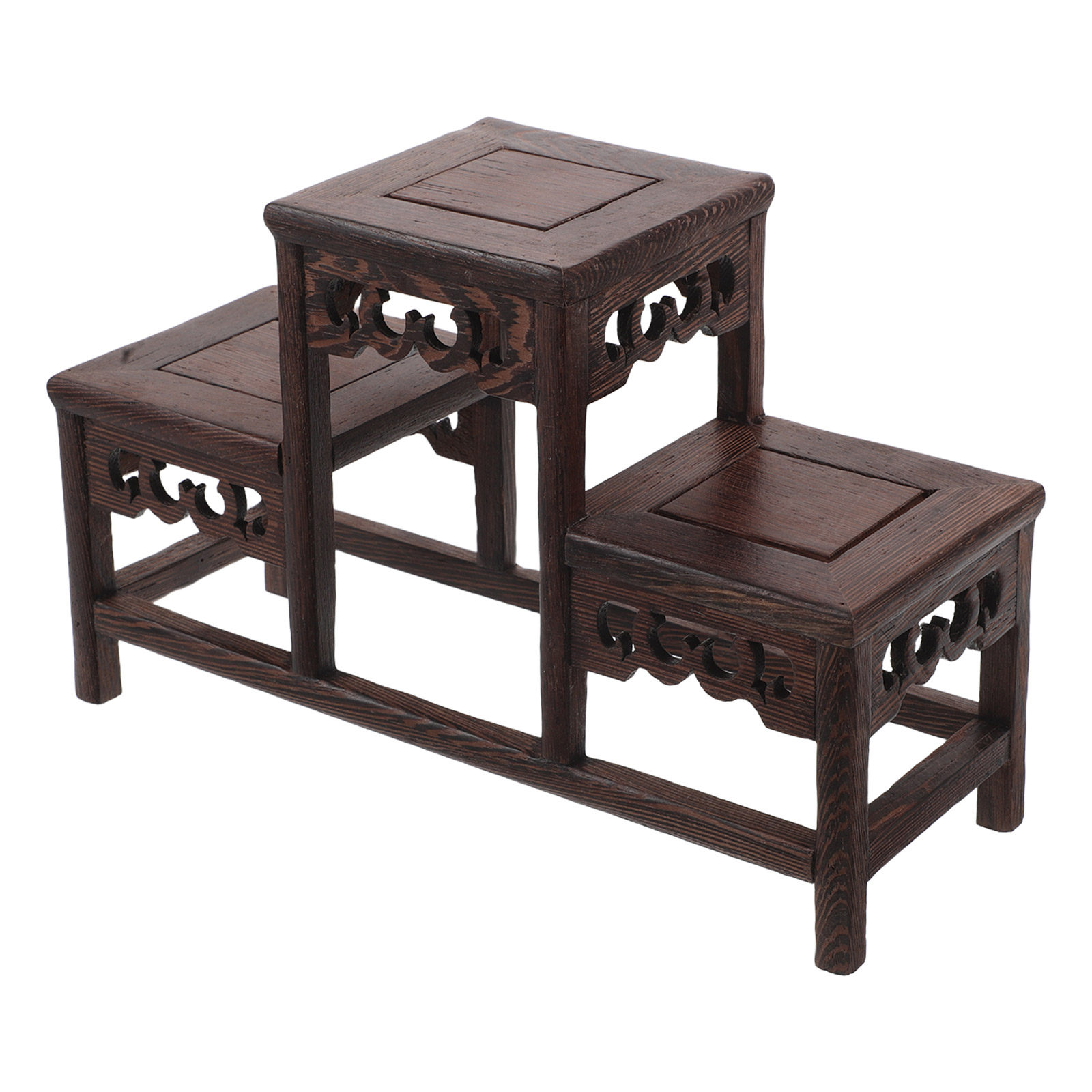 Natural Wood 3 Tier Display Sh - Vintage And Collectible Items recensione e prezzo