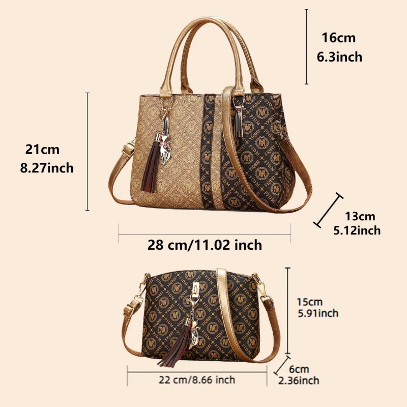 Women's Handbag Set with Shoul - Vintage Zipper recensione e prezzo