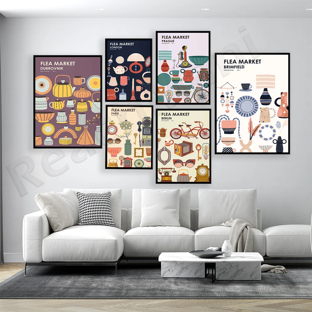 Flea Market Print Collection - - Vintage And Collectible Fair recensione e prezzo