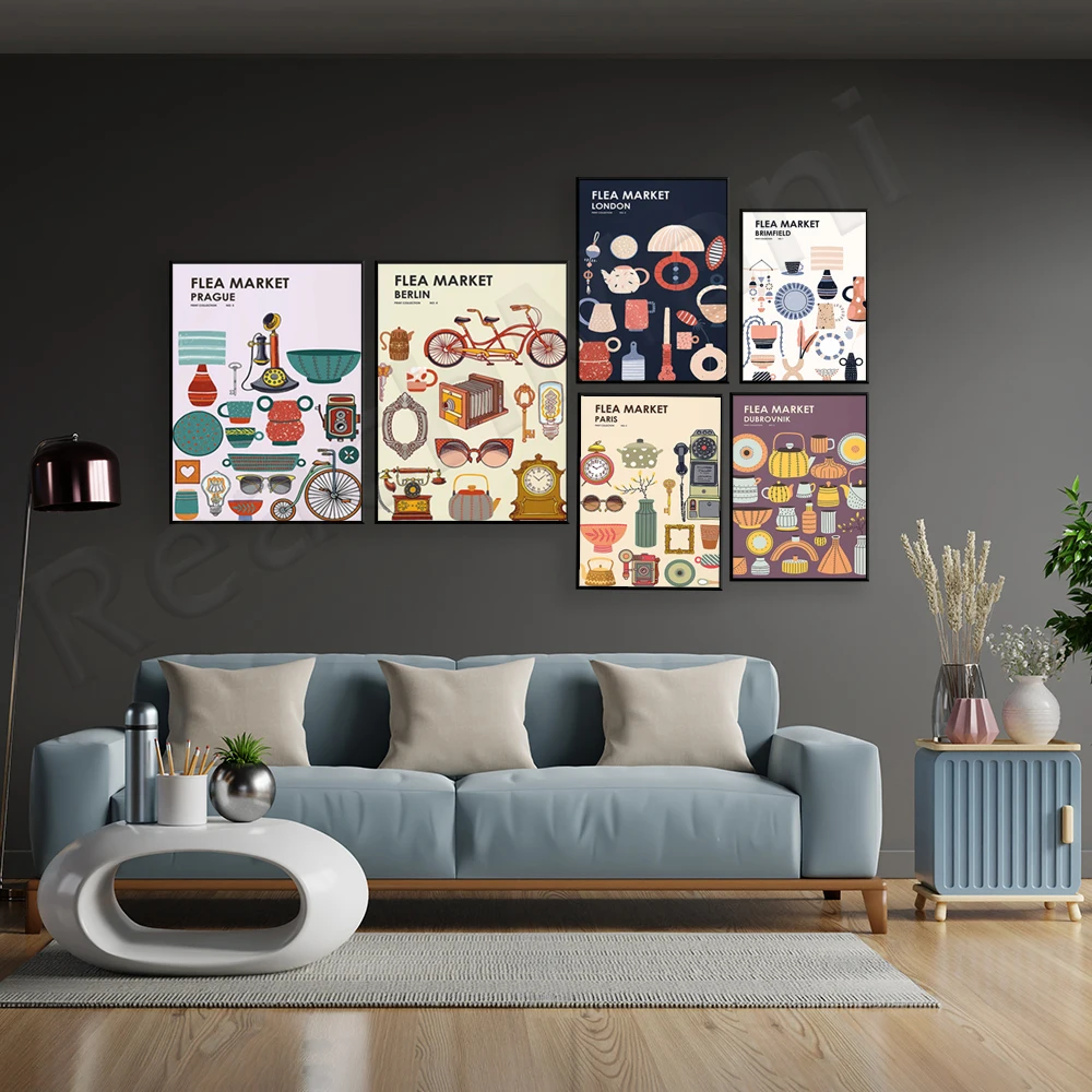 Flea Market Print Collection - - Vintage And Collectible Fair recensione e prezzo