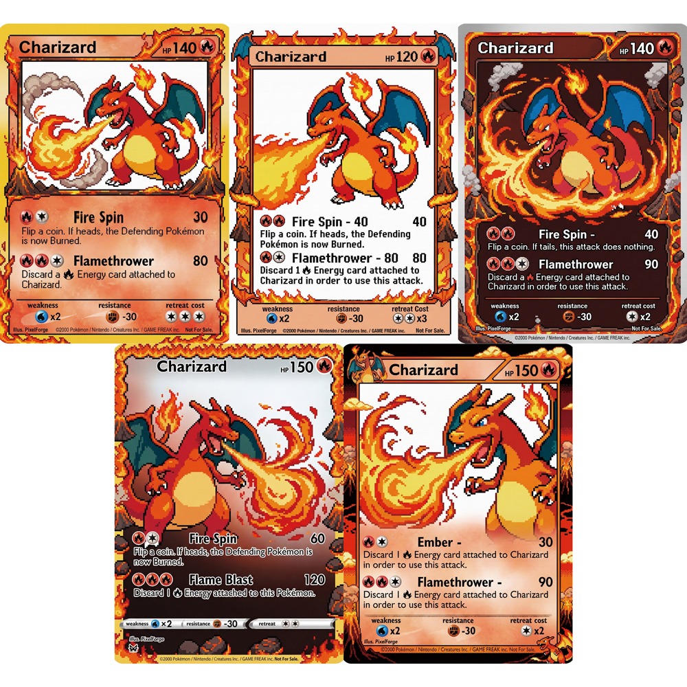 5Pcs Pokemon Cards Charizard G - Vintage Toys Collection recensione e prezzo
